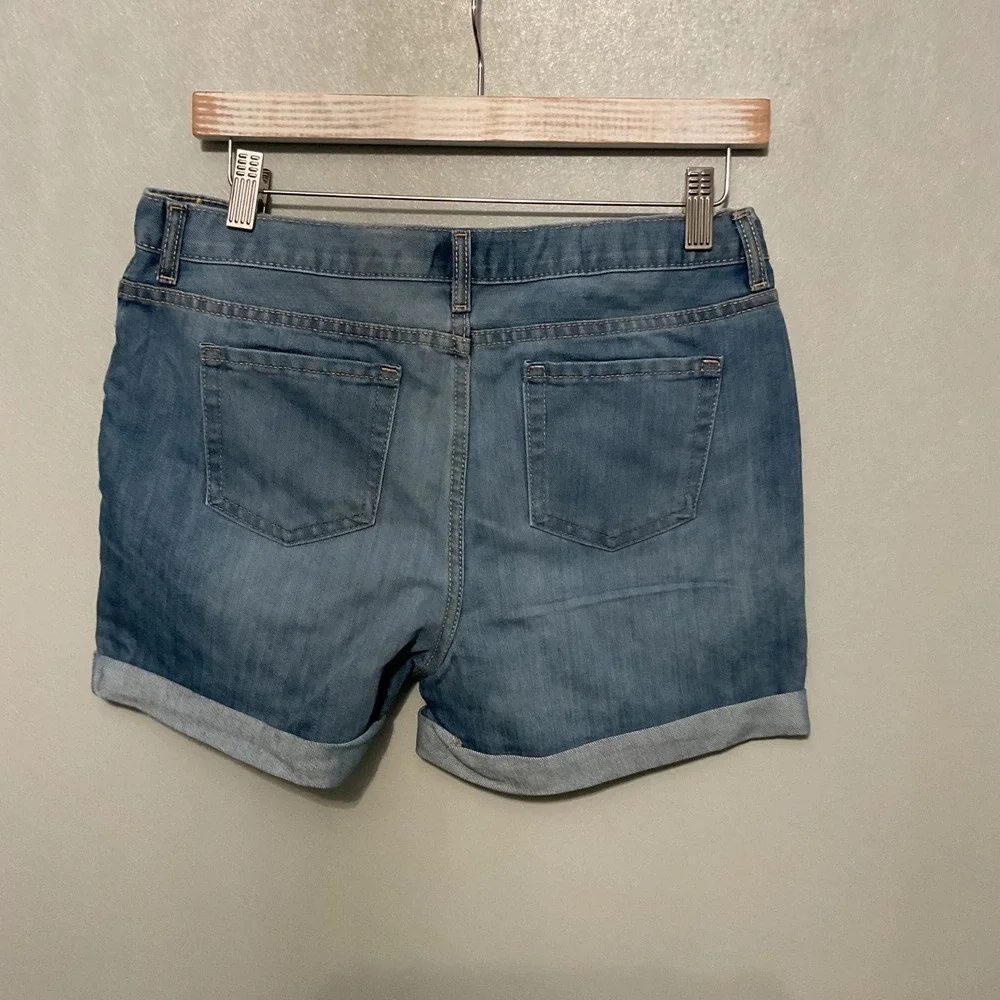 The Childrens Place Girls Denim Shorts Cuffed Light Wash‎ Size 16